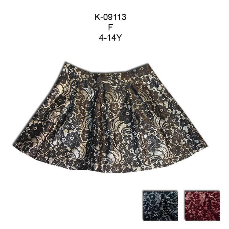 Picture of K09113 GIRLS WINTER SKIRT - SHINY LOOK